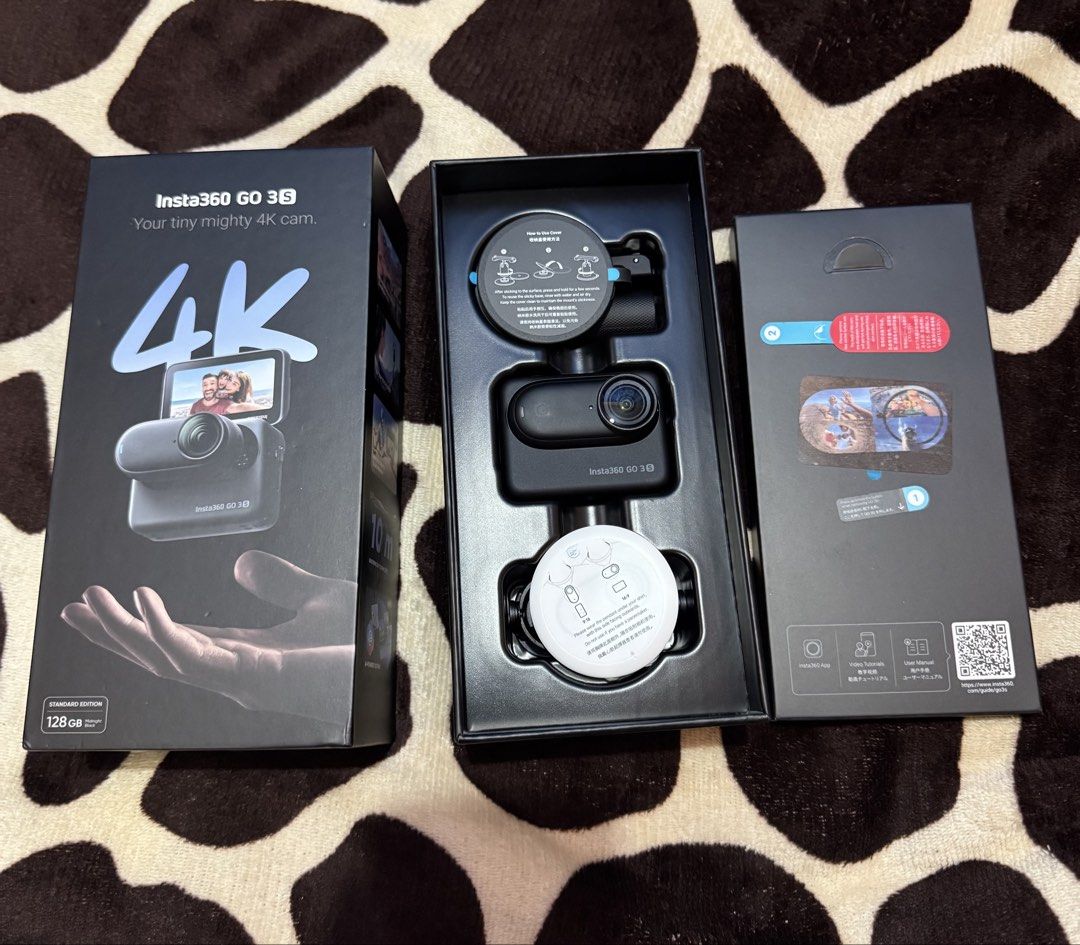 Insta360 GO 3S 128GB Standard Edition (Category: Video Cameras) located in Mandaluyong City. Submitted by xxannexx (Listing ID 1471253151, Image 1). Description: - Brand: Insta360 GO 3S Standard Edition - Color: Midnight Black - Storage: 128GB - Condition: Brand new, unused contents inside original box packaging - Inclusions: Main action pod, action cam unit, and all original mounts Price still negotiable .