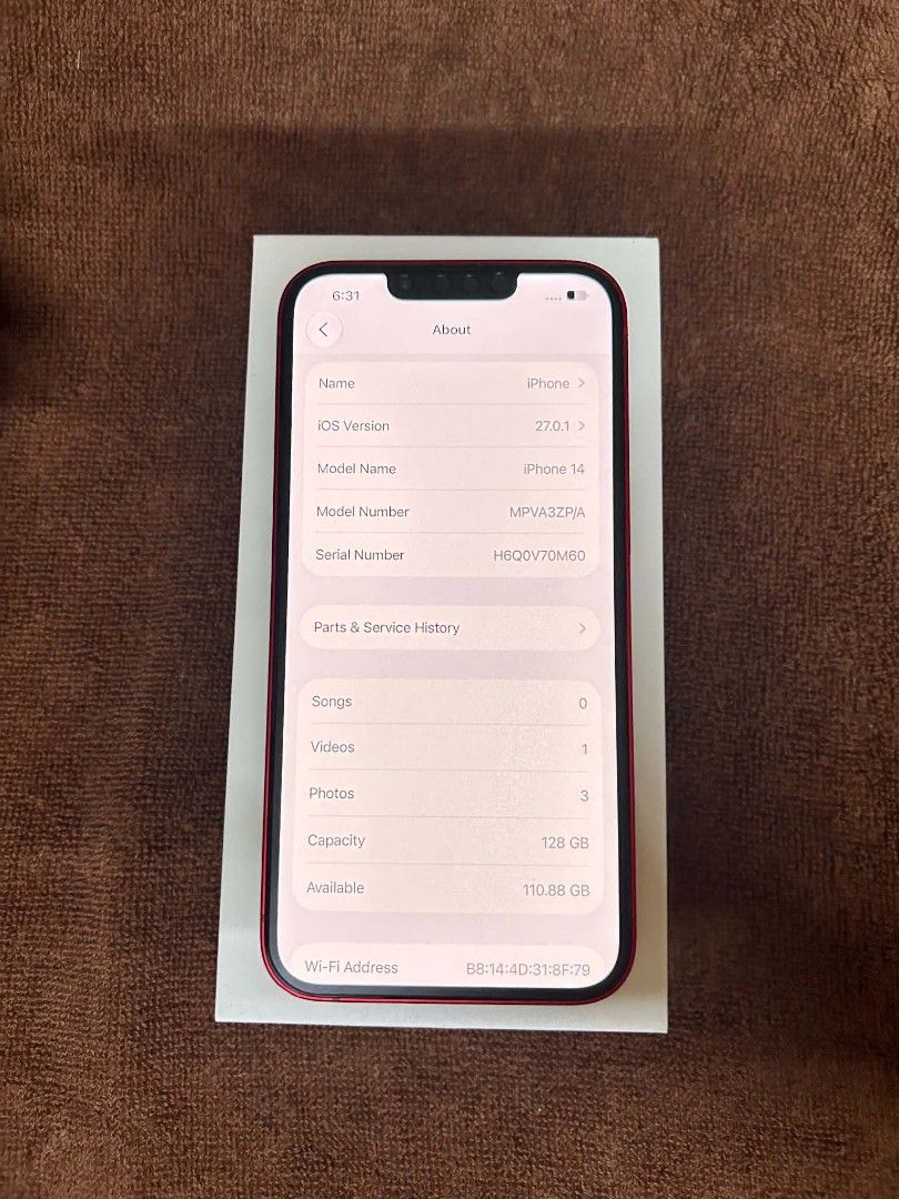 IPHONE 14 128 (Category: iPhone 14 Series) located in Quezon City. Submitted by goodgadgets_hub (Listing ID 1471158554, Image 2). Description: 📱 iPhone 14 — 128GB Price: ₱17, 000— slightly negotiable Factory Unlocked • No SIM Restrictions Battery Health: 76% Condition: You may view all the details in the pictures above. ⚠️ No hidden issues • Fully working 📦 What you get: Unit and Original box 📍 Location: Quezon City (Sm north, Cubao, Shangri l