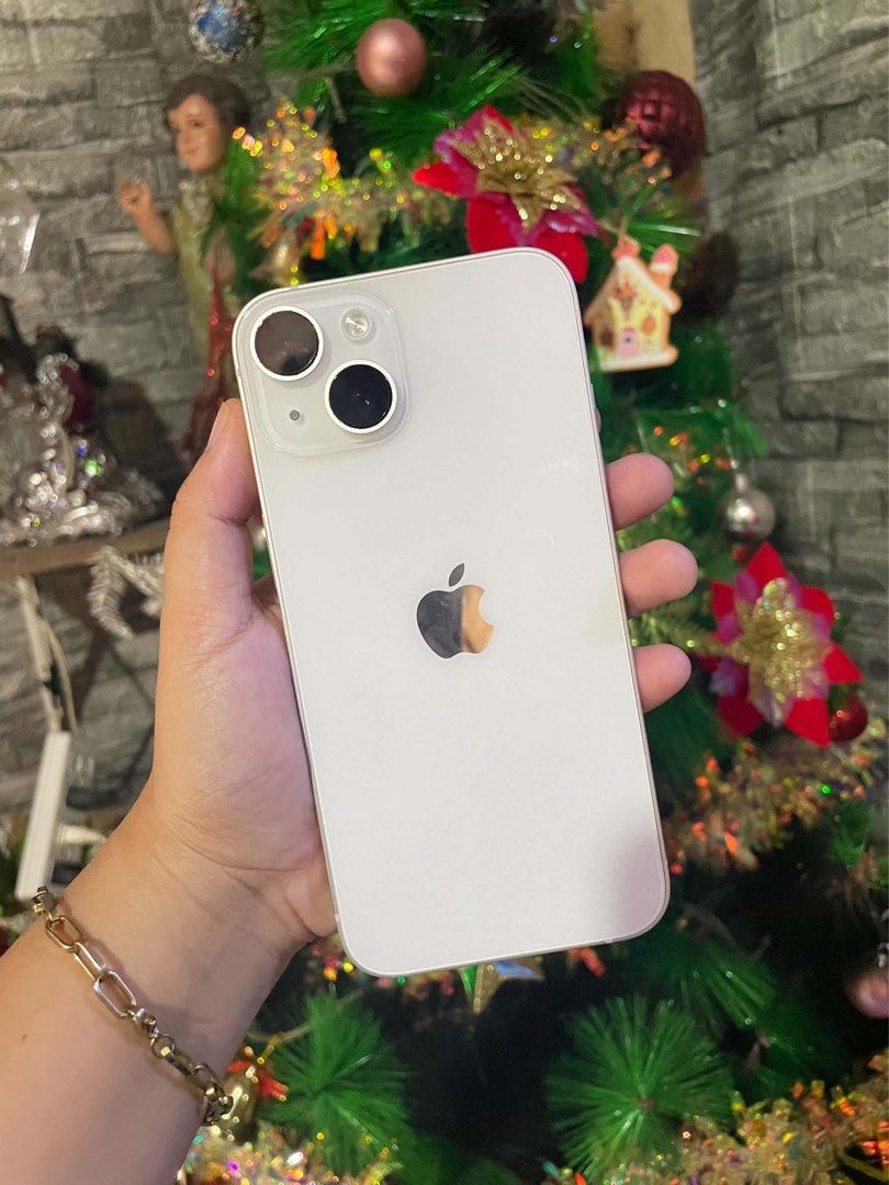 IPHONE 14 128GB STARLIGHT (Category: iPhone 14 Series) located in Manila. Submitted by reyscent (Listing ID 1471234285, Image 1). Description: IPHONE 14 128gb WHITE 86% BATT HEALTH OPENLINE ANYSIM NO ISSUE MINIMAL SCRATCHES SA GILID (DAHIL SA CASE LANG) NO HISTORY OF REPAIR LOCAL VARIANT (ZP/A) COMPLETE SAME BOX IMEI AND SERIAL NUMBER QC LOC! MEET UP AROUND MNL/QC HALF WAY IF MALAYO.