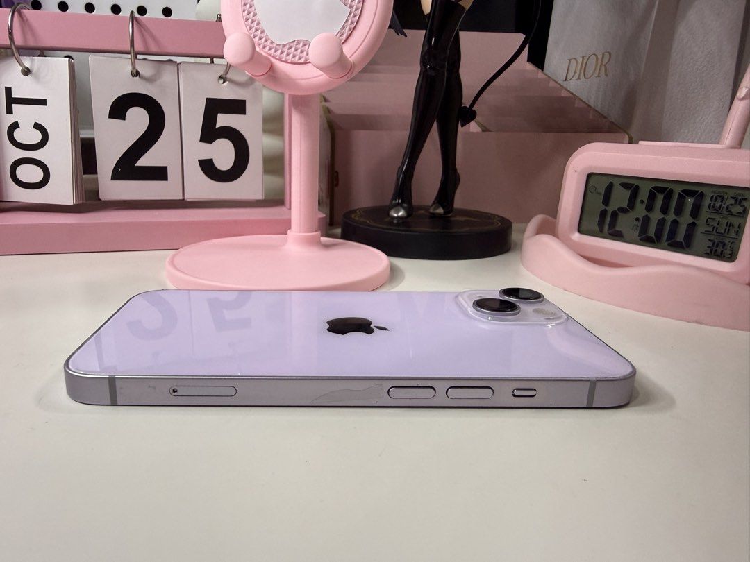 IPHONE 14 256GB (Category: iPhone 14 Series) located in Manila. Submitted by yishaaaalim (Listing ID 1471245003, Image 3). Description: IPHONE 14 256GB PURPLE 💜 ₱17,500 RUSH! -256gb -87% original battery health -smooth performance -allworking -true tone/face id -ll/a variant w sim slot(modified -open line anysim will do -unli check/reset upon meet up -camera genuine inclusions: unit and case 📍marikina open for meet up.