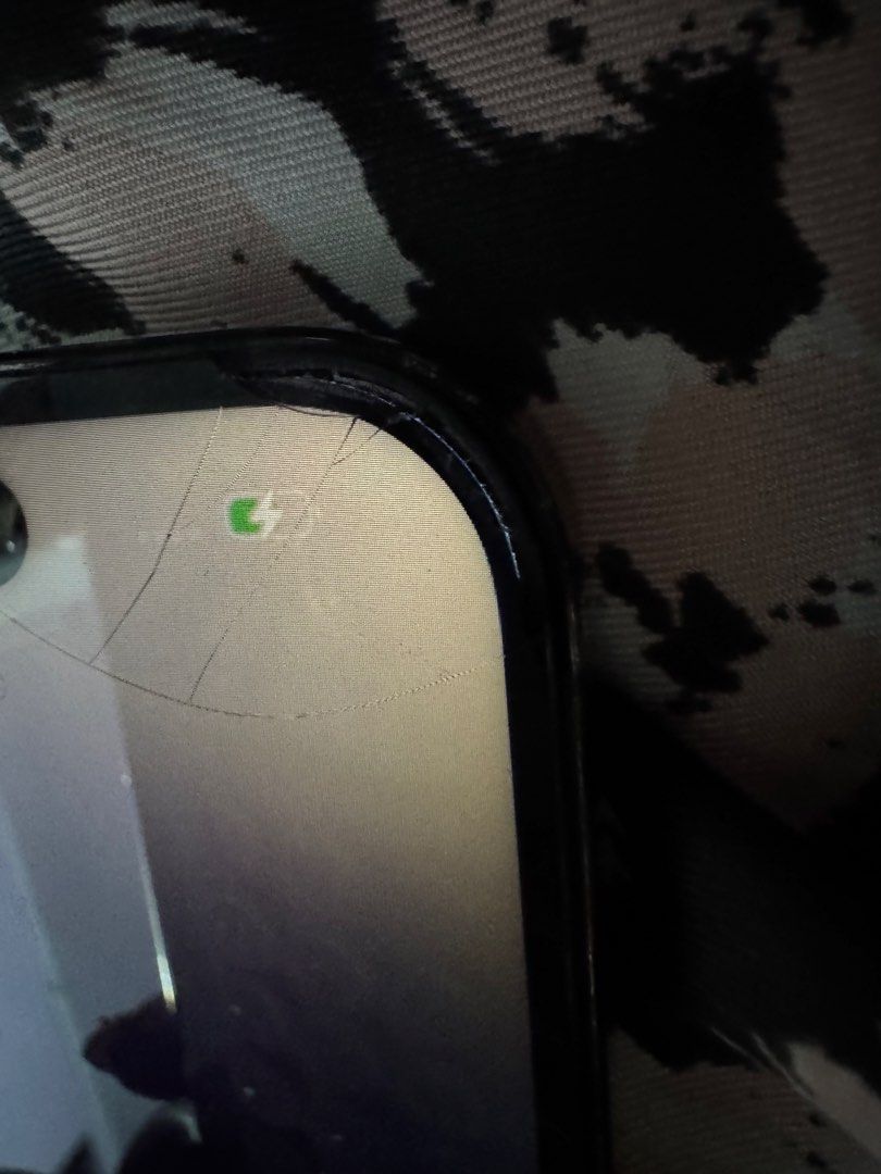 iphone 14 pro (Category: iPhone 14 Series) located in Makati City. Submitted by cosmic_nevada (Listing ID 1471260621, Image 3). Description: iphone 14 pro with box 76 battery health BROKEN LCD with light scratches message for more information 📍manila .