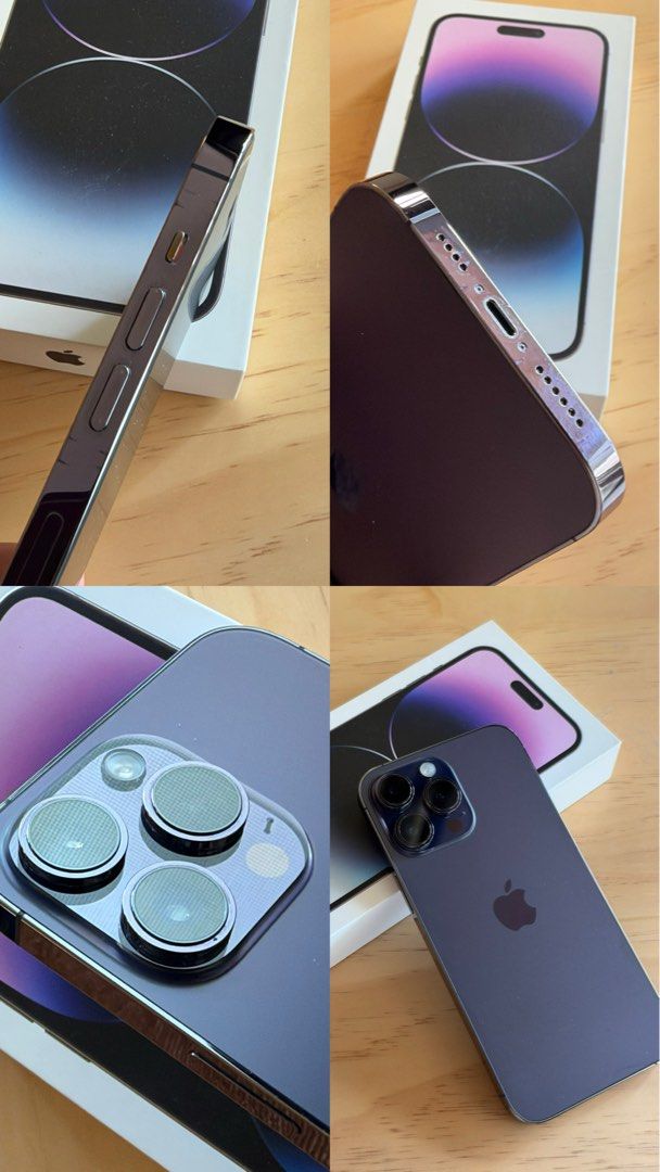 iPhone 14 Pro Max 128GB Deep Purple (Category: iPhone 14 Series) located in Malabon City. Submitted by marcgm.777 (Listing ID 1471262256, Image 1). Description: No heavy scratches or any dents, Literally smooth af. (has very minor, tiny scratches on side visible only on very close inspection) Never had any issue and was never repaired. * 128GB storage * Factory unlocked (any physical sim card) * Camera still excellent * Face ID working well * Tru
