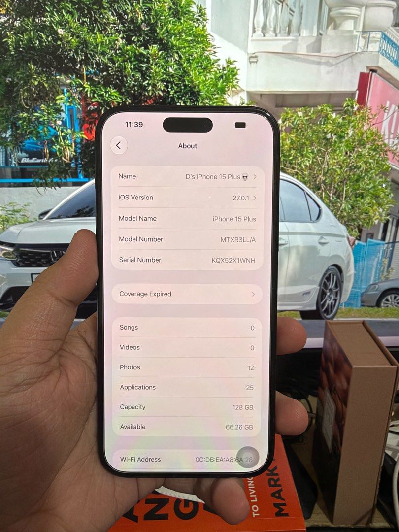 iPhone 15Plus 128gb (E-sim) factory unlocked (Category: iPhone 15 Series) located in Taguig. Submitted by dan_alauya (Listing ID 1471287548, Image 2). Description: iPhone 15 Plus 128gb factory unlocked (E-sim) - Black Quickspecs: -iOS 27.0.1 -87% Batt health -572 Cycle Count Inclusions: Unit itself and Charger *Dents See pics to appreciate! 📍Ayala Malls Arca South, BGC, Makati, Ortigas, Pasig, San Juan, Alabang Town Center (Open for meetup on th