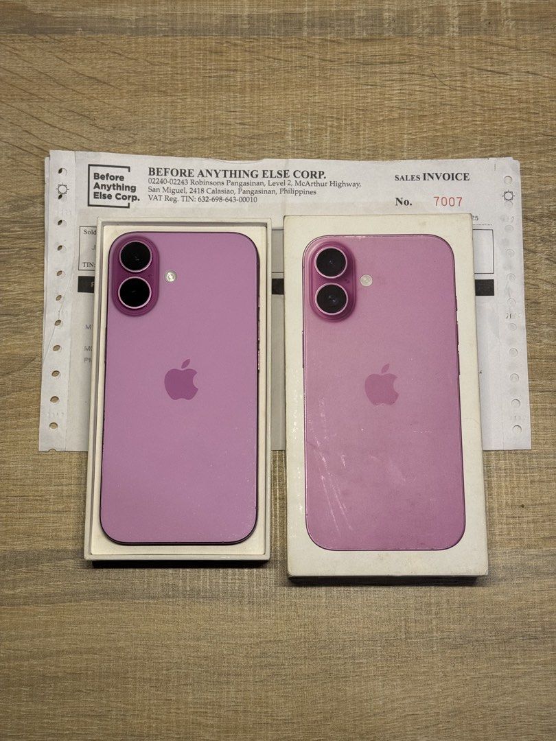 IPHONE 16 128GB FU (Category: iPhone 16 Series) located in Dagupan City. Submitted by jagaray_ (Listing ID 1471124637, Image 1). Description: iPhone 16 (Pink) • 128GB Storage • ZP/A (Local Variant) • Factory Unlocked ( Any sim ) • NTC Approved 🇵🇭 • 85% Battery Health 🔋 • iOS 26.6 • Face id & Truetone ✅ Brand New Condition Warranty ended last February 2026 No history of repair In Pristine condition No dents nor scratches Comes with Original box