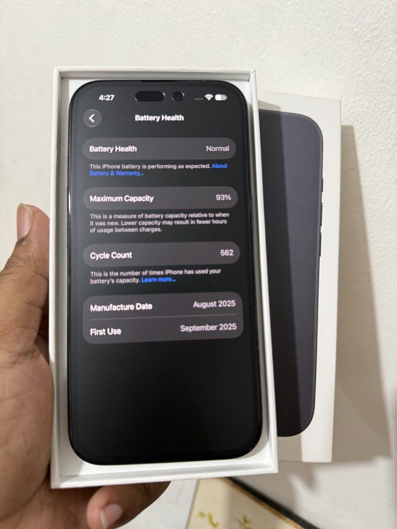 iPhone 16 256GB Black (Category: iPhone 16 Series) located in Imus. Submitted by nolram1925 (Listing ID 1471146784, Image 3). Description: FOR SALE or SWAP IPHONE 16 256GB Black Globelocked 93% Battery Health NTC Approved Complete Package Free 1 Case Selling Price: ₱ 37,000 Open for Swap to lower unit plus cash Swapping is Higher than Selling Price Other iPhones are also Available I also Buy rush iPhone 14 to 17 Series. Pls follow Nolram Luap Pho