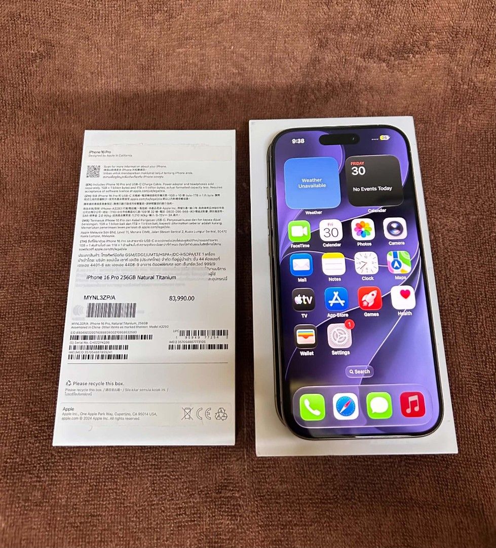 Iphone 16 pro 256GB (Category: iPhone 16 Series) located in Quezon City. Submitted by goodgadgets_hub (Listing ID 1471157415, Image 1). Description: 📱 iPhone 16 PRO — 256 GB Price: ₱43,000 — slightly negotiable Factory Unlocked • No SIM Restrictions Battery Health: 89% Condition: No scratches • Looks brand new ⚠️ No hidden issues • Fully working 📦 What you get: Unit and Original box 📍 Location: Quezon City (Sm north, Cubao, Shangri la, One Aya