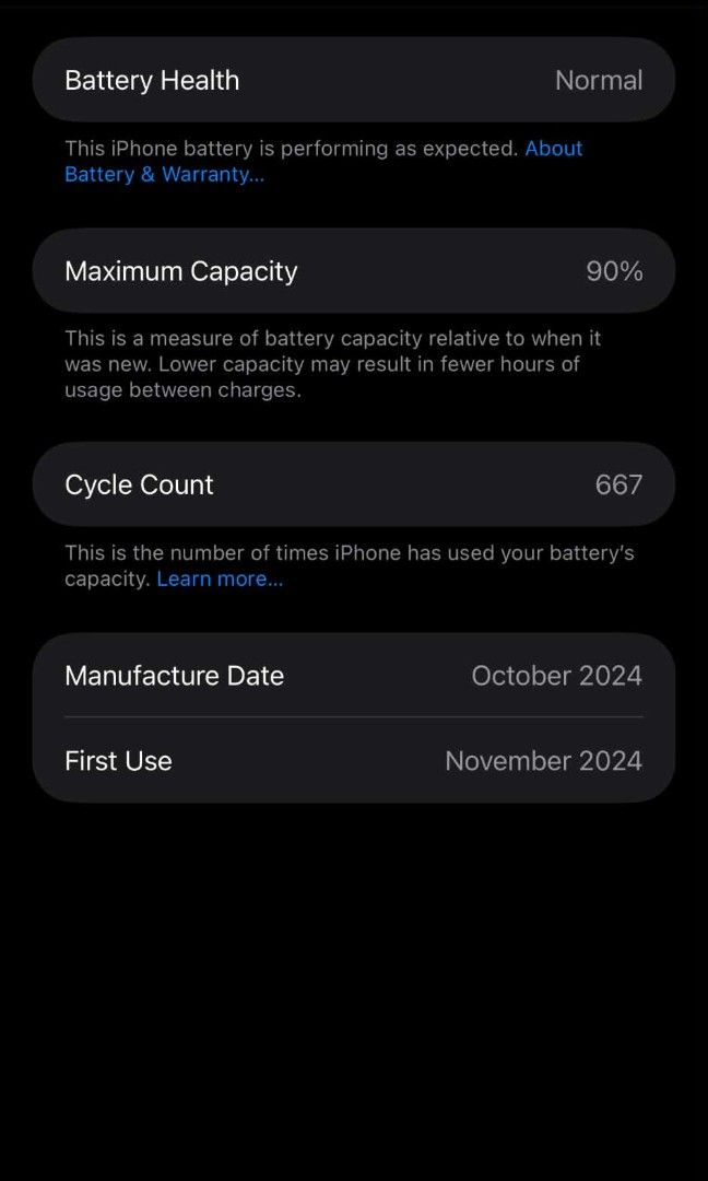 iPhone 16 Pro Max (Category: iPhone 16 Series) located in Manila. Submitted by lui_0098 (Listing ID 1471163396, Image 2). Description: Iphone 16 Promax 256Gb Smartlocked Dessert Titanium 90% Battery Health (Original) Z/PA Local Variant (Ntc Approved🇵🇭) Inclusions: Unit & Box (SAME IMEI) Case 📌NO ISSUE 📌NO HISTORY OF REPAIR 📌UNLI CHECK & UNLI RESET 📌 NO DENTS OR SCRATCHES 📍Manila Area or Rob Ermita.