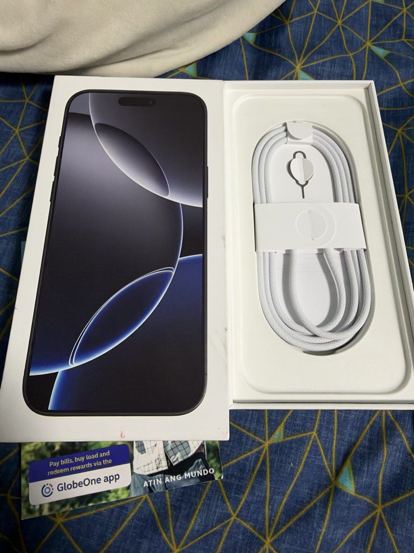 iPhone 16 Pro Max | 89% BH (Category: iPhone 16 Series) located in Makati City. Submitted by monicatism (Listing ID 1471271220, Image 1). Description: - Model: iPhone 16 Pro Max 256GB - Color: Black Titanium - Condition: Pre-loved, excellent physical condition - Battery Health: 89% (678 cycle count) - Inclusions: Complete original box, unused charging cord, and SIM ejector pin - Meetup Locations: Commonwealth Ave / Tandang Sora Ave, Quezon City o