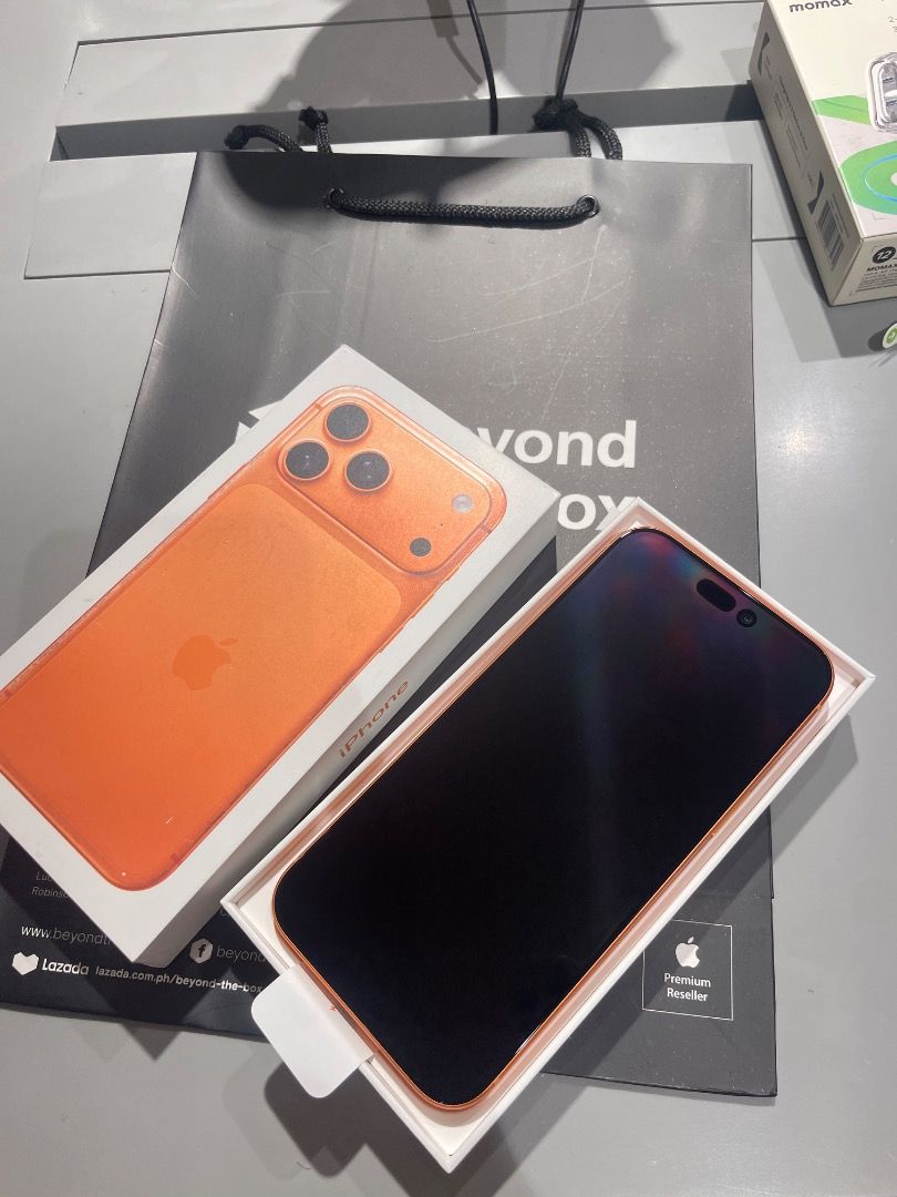 iPhone 17 Pro Max 512GB Cosmic Orange 35 cycle count (Category: iPhone 17 Series) located in Caloocan City. Submitted by annieshra (Listing ID 1471211752, Image 1). Description: 🍊 FOR SALE: iPhone 17 Pro Max 512GB – Cosmic Orange 💰 ₱88,000 (Slightly Negotiable) ✨ Bought September 28, 2026 – barely a month old! ✨Battery Health 100% ✨Battery CC - 35 ✨ Pristine, like-new condition ✨ Lady-owned and well taken care of ✨ No dents, scratches, or issue