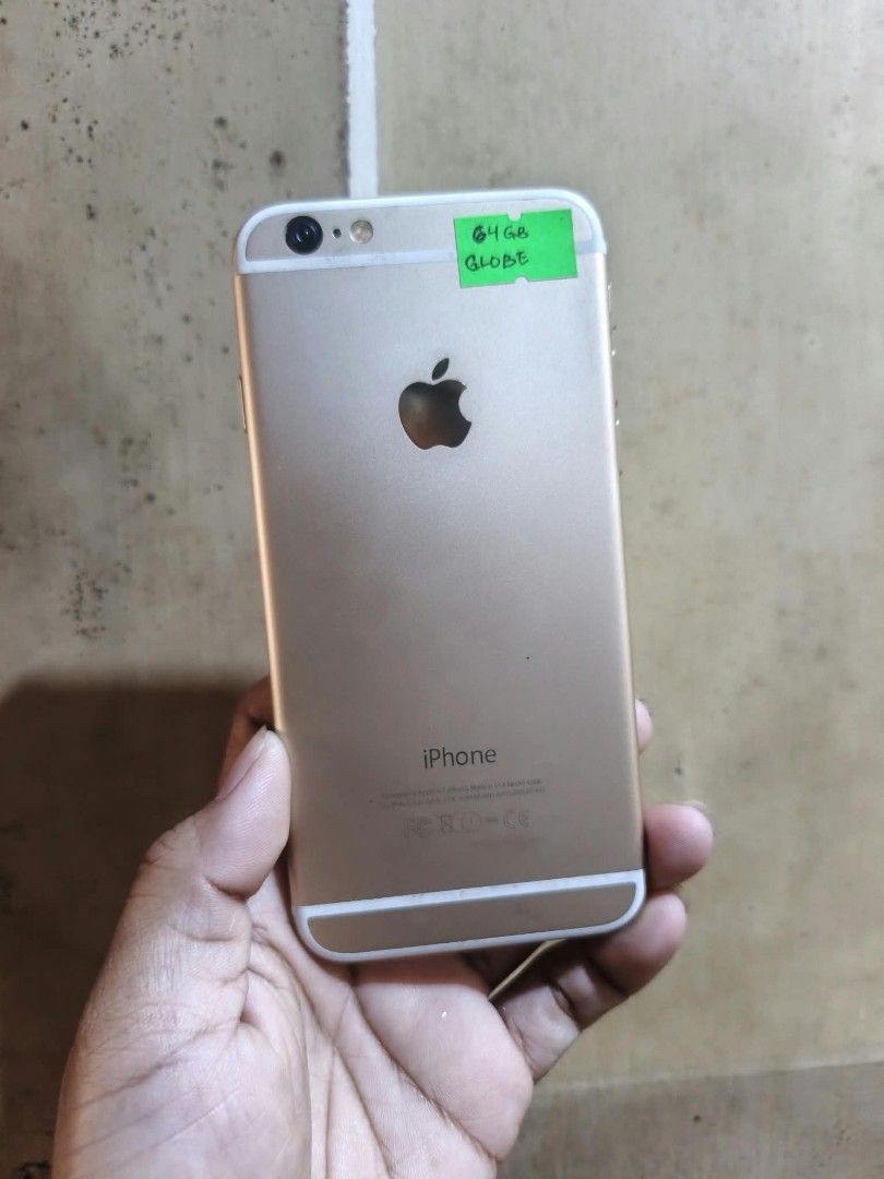 iPHONE 6 (Category: iPhone 6 Series) located in Quezon City. Submitted by chel2704 (Listing ID 1471208429, Image 2). Description: iPHONE 6 WITH CHARGER WIRE FIX ₱1600 (GLOBE LOCK) 64GB, 93% BH PANG BACKUP PHONE PANG GIFT PANG NOOD-YT NG KIDS NYO QC COMMONWEALTH MARKET..