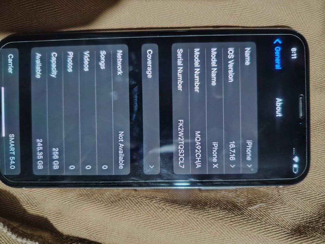 IPHONE X (256GB) (Category: Others) located in Manila. Submitted by matchamatc27845 (Listing ID 1471254450, Image 2). Description: TRUE TONE WORKING FACE ID WORKING OPENLINE (WORKING ALL NETWORK/SIM) CLEAR CAMERAS 100% Battery Health with Charger & Phone Case Pre installed tempered glass.