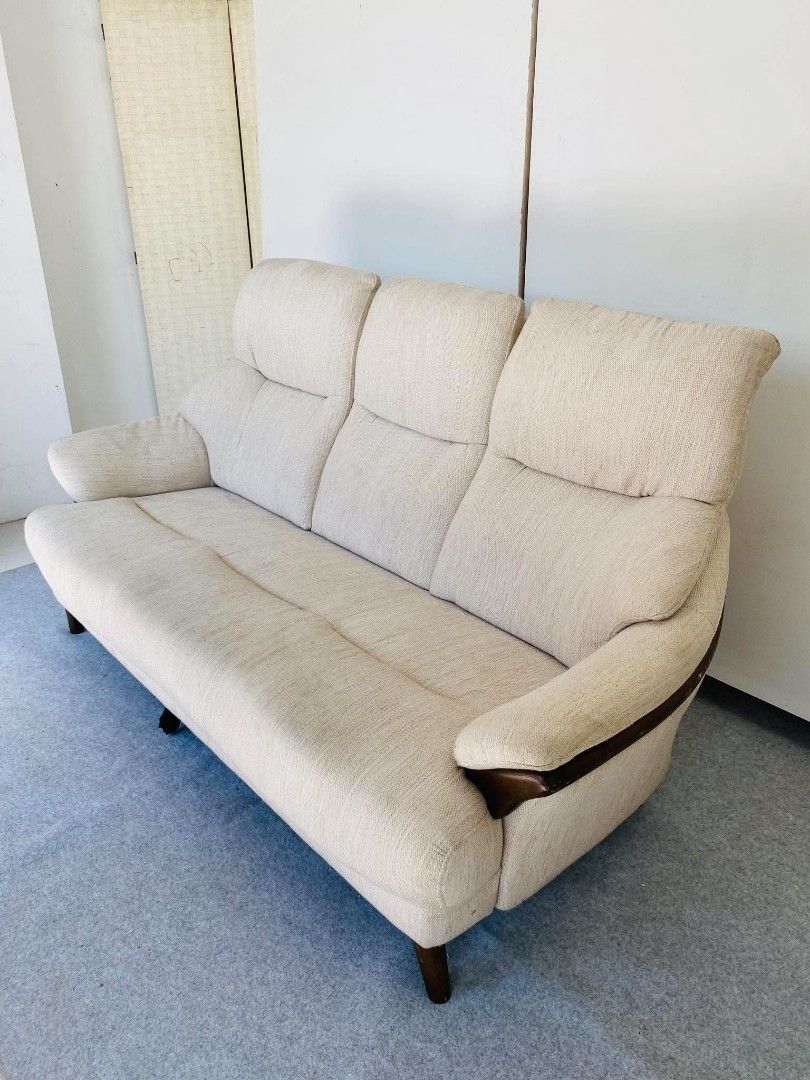 "JAPAN SURPLUS" 3-SEATER HIGHBACK FABRIC SOFA (Category: Sofas) located in Manila. Submitted by adrian_ocean (Listing ID 1471263474, Image 3). Description: "JAPAN SURPLUS" 3-SEATER HIGHBACK FABRIC SOFA SIZE: 68L" x 32W" x 17Sh" x 38H" inches (AS-IS ITEM) IN GOOD CONDITION.