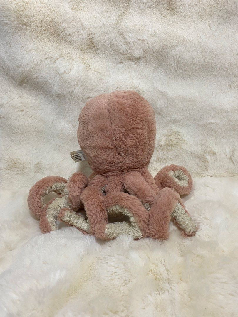 Jellycat Odell Octopus plush (Category: Plushies & Soft Toys) located in Kalibo. Submitted by ollie_stuffshop (Listing ID 1471280408, Image 2). Description: 22cm x 16cm Before you send your inquiries: ❗️Last Price is already posted ❗️Manage your expectations, WYSIWYG ❗️May need washing ❗️Dropoff is every Wednesday & Sunday.