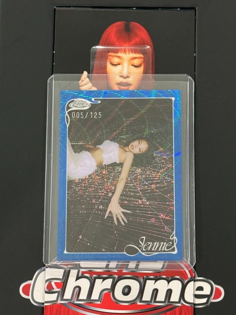 Jennie x Topps Chrome Blue Sparkle 005/125, Toys & Collectibles, Fan ...