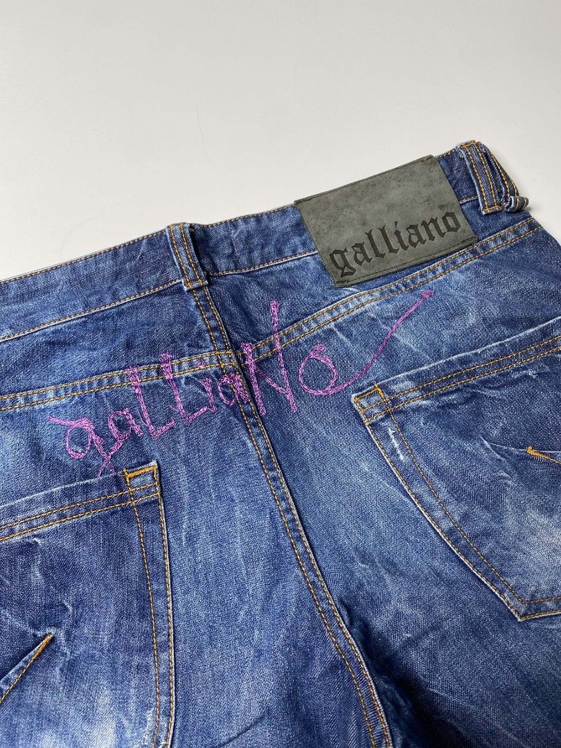 JOHN GALLIANO EMBROIDERED DENIM PANTS (Category: Luxury Apparel) located in Balanga. Submitted by dig_gear (Listing ID 1471143046, Image 2). Description: JOHN GALLIANO EMBROIDERED DENIM PANTS DIMENSIONS WAIST - 36" LENGHT - 37" INSEAM - 26" FRONT RISE - 10" THIGH - 12" KNEE - 9.5" LEG OPENING - 9".