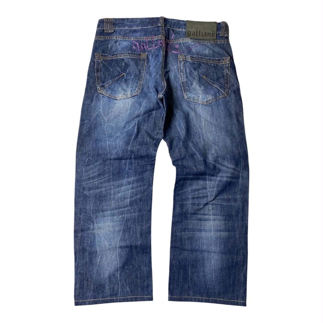 JOHN GALLIANO EMBROIDERED DENIM PANTS (Category: Luxury Apparel) located in Balanga. Submitted by dig_gear (Listing ID 1471143046, Image 1). Description: JOHN GALLIANO EMBROIDERED DENIM PANTS DIMENSIONS WAIST - 36" LENGHT - 37" INSEAM - 26" FRONT RISE - 10" THIGH - 12" KNEE - 9.5" LEG OPENING - 9".