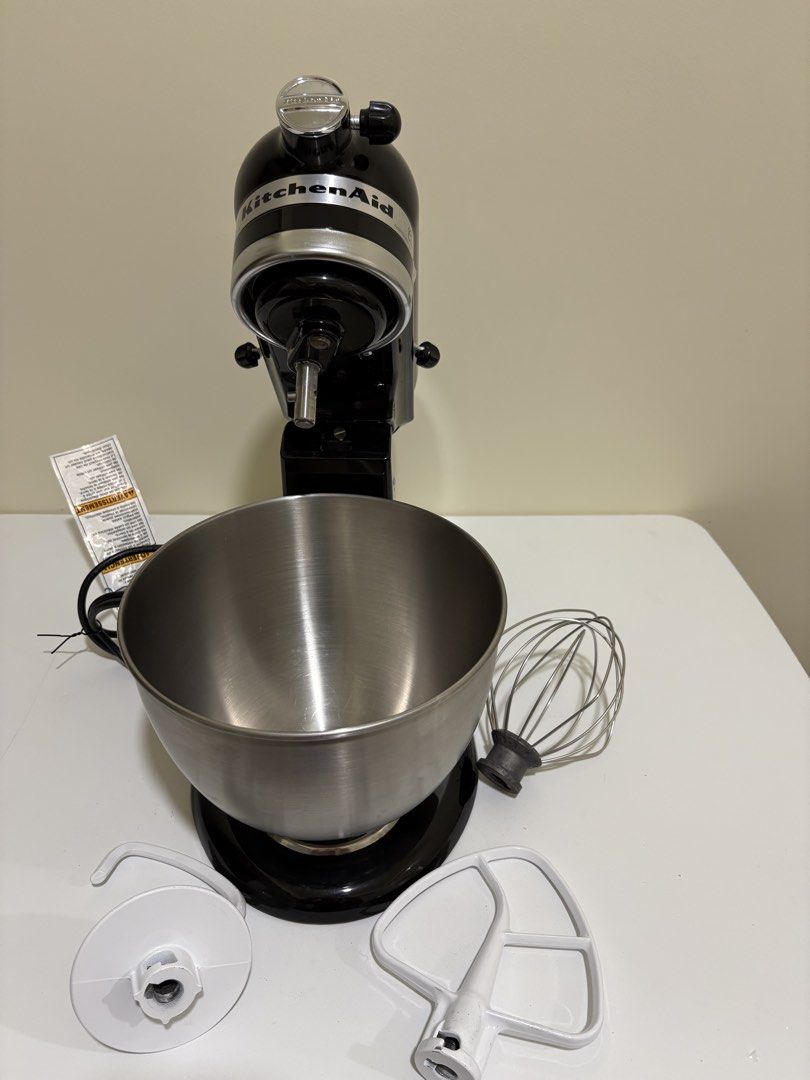 KitchenAid Classic Stand Mixer Black (Category: Hand & Stand Mixers) located in Manila. Submitted by hen57camsher (Listing ID 1471151227, Image 2). Description: Kitchen aid mixer 4.5 quarts. 110v. Lightly used complete attachment-shut, dough hook, flat mixing paddle .