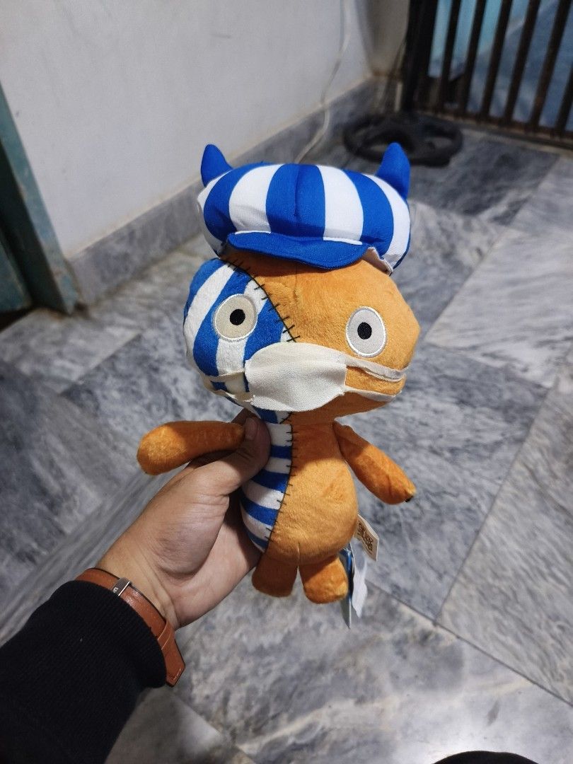 Kumashi Plush Toy with Tag (Category: Plushies & Soft Toys) located in Iligan City. Submitted by sneakymagician (Listing ID 1471150025, Image 2). Description: - Official One Piece Kumashi plushie with tag - Features iconic blue and white striped hat and stitched details - Made with super soft, huggable material - Perfect addition to any anime or One Piece collection - Trusted seller with fast shipping across the Philippines.