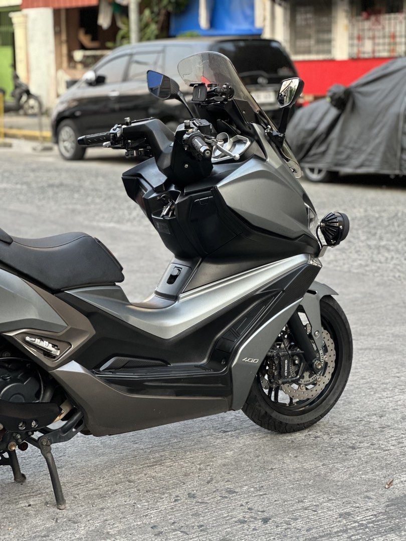 Kymco Xciting S 400 Maxi Scooter Grey (Category: Motorbikes for Sale) located in Manila. Submitted by ijhaytrixx (Listing ID 1471225659, Image 3). Description: For Sale My Personal Used Kymco Xciting 400S Expressway Legal 2020 model Original OR Original CR Complete Original Documents Ready to Transfer of Ownership Newly Registered up to October 2027 No Plate Available pa sa LTO Very Good Engine Condition Flawless sa personal Pirelli Tires harap l