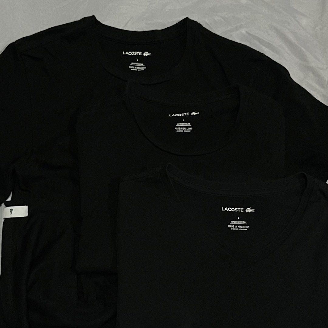 Lacoste Shirt Black (Category: Tshirts & Polo Shirts ) located in Muntinlupa City. Submitted by ninenine.collective (Listing ID 1471123163, Image 1). Description: P 550 EACH ONLY! Lacoste Shirt Black - 16/26 Lacoste Shirt Black - 16/26 Lacoste Shirt Black V neck - 16/27.