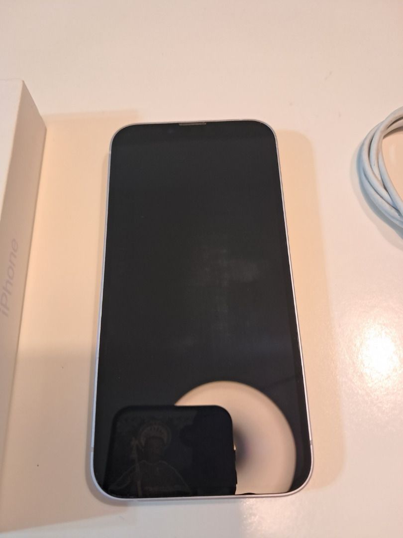 Lightly Used iPhone 14 128GB (Category: iPhone 14 Series) located in Pasig City. Submitted by pitz0001 (Listing ID 1471144180, Image 3). Description: RFS: New phone With free adaptor. Lightning cable comes with original box as well • Display: 6.1-inch Super Retina XDR OLED • RAM: 6 GB RAM • Storage: 128GB (non-expandable) • Rear Cameras: Dual 12MP system • Main: 12MP (ƒ/1.5) with sensor-shift optical image stabilization • Ultra Wide: 12MP (ƒ/1.4)
