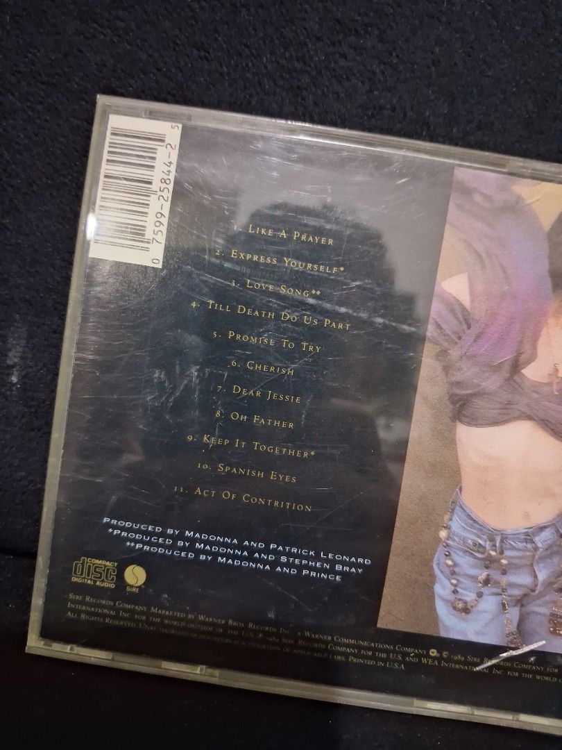 Like a Prayer by Madonna (Category: CDs & DVDs) located in Paranaque City. Submitted by jnthn.c (Listing ID 1471220233, Image 3). Description: nm to m.