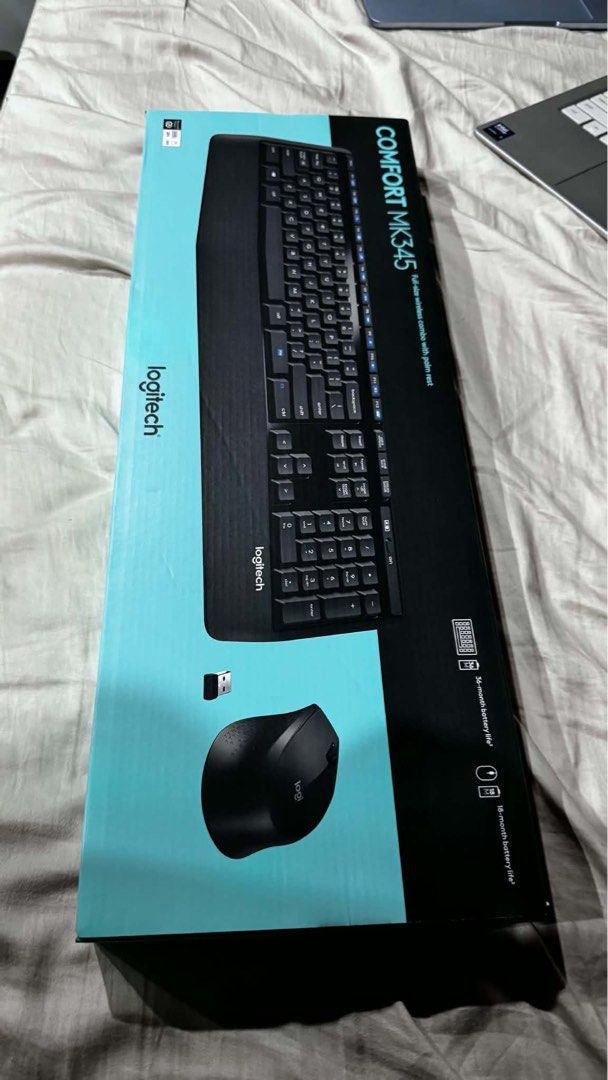 LOGITECH MK345 WIRELESS KEYBOARD AND MOUSE COMBO (Category: Computer Keyboard) located in Caloocan City. Submitted by anglca_ (Listing ID 1471261940, Image 3). Description: LOGITECH MK345 WIRELESS KEYBOARD AND MOUSE COMBO - brand new north caloocan area. pm me! .