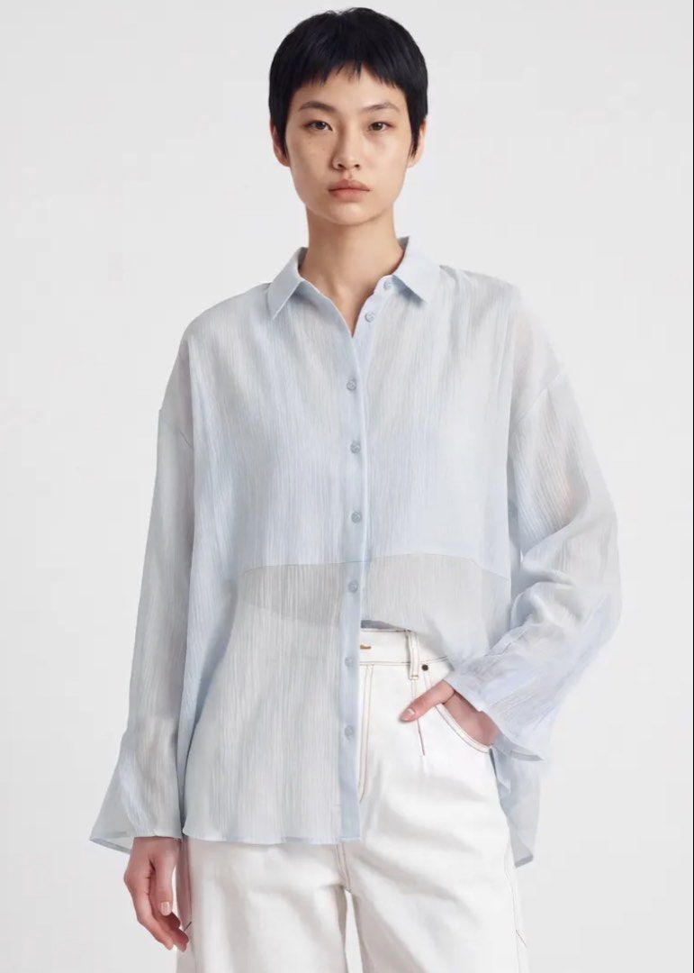 Love Bonito Blue Sheer Blouse (Category: Others Tops) located in Quezon City. Submitted by shoppingcl (Listing ID 1471142772, Image 1). Description: • Brand new, never been worn with tag • Retails for ₱2490 • Get the set for ₱2800.