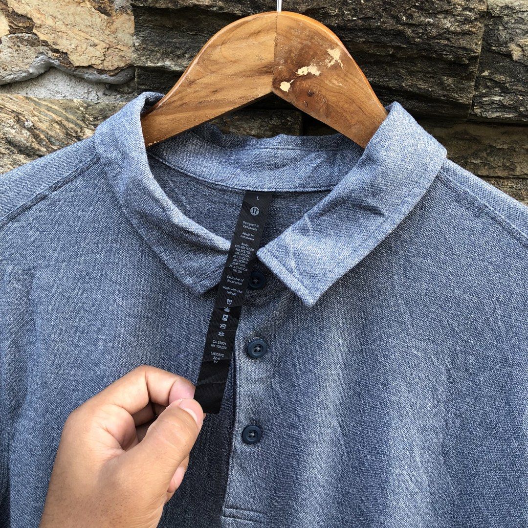 Lululemon Evolution Polo (Category: Tshirts & Polo Shirts ) located in General Trias. Submitted by ivots (Listing ID 1471159127, Image 2). Description: L on Tag Width 21 Length 28.5 No Issue Excellent Condition (as new).