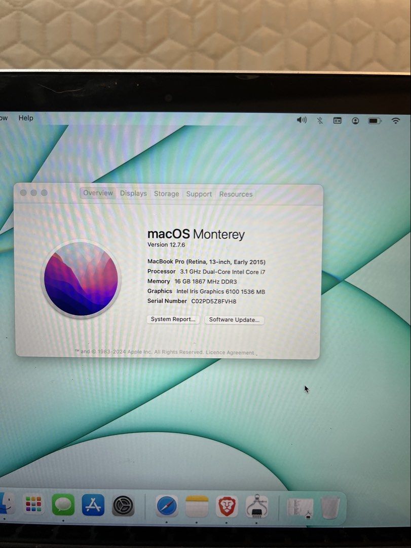 Macbook (Category: Laptops & Notebooks) located in Marikina City. Submitted by pammbkids (Listing ID 1471251687, Image 3). Description: Unit and Charger .