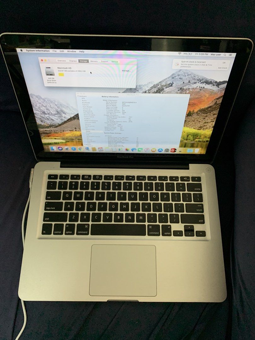 macbook pro i5 late 2011 item 15 (Category: Laptops & Notebooks) located in Manila. Submitted by hometechieonlineshop (Listing ID 1471184778, Image 1). Description: macbook pro i5 late 2011 high sierra 4gb ram 256gb ssd with charger battery normal but low mah need to replace n yan .
