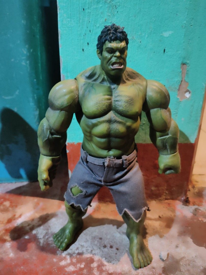 Marvel Avengers Action Figures Bundle Hulk Iron Man Thanos (Category: Figurines & Statues) located in Pasig City. Submitted by laruannijearly (Listing ID 1471217407, Image 2). Description: - Set of 3 big scale Marvel action figures: Hulk, Iron Man, and Thanos - Hulk features signature torn fabric shorts - Iron Man showcases mechanical armor detailing and arc reactor chest piece - Thanos comes in full golden battle armor and helmet - All figures s