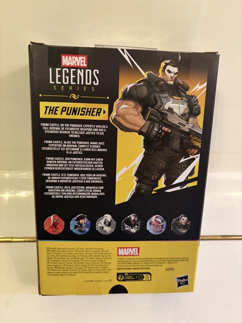Marvel Legends Rivals Punisher (Category: Action & Battle Toys) located in Manila. Submitted by 1ringwdforce (Listing ID 1471250151, Image 2). Description: Marvel Legends Rivals Punisher Sealed Alabang pick up.