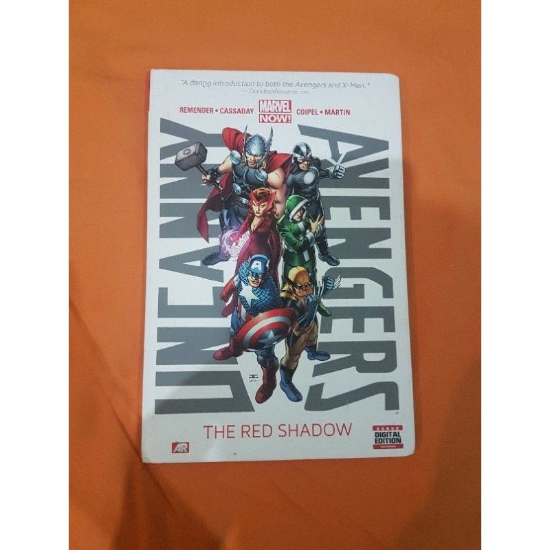 Marvel Now Uncanny Avengers The Red Shadow #1 (Category: Comics & Manga) located in La Carlota. Submitted by brightdragon_891870 (Listing ID 1471124715, Image 1). Description: - Title: Uncanny Avengers #1 (Marvel Now: The Red Shadow) - Creators: Written by Rick Remender with art by John Cassaday, Olivier Coipel, and Laura Martin - Characters: Features Captain America, Thor, Rogue, and other iconic Avengers and X-Men - Format: Standard softcover c