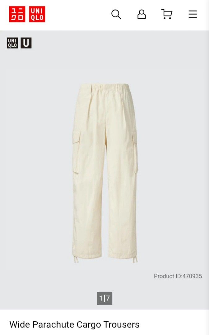 Men wide parachute cargo pants (Category: Trousers) located in Antipolo. Submitted by gigantoshe06492 (Listing ID 1471160060, Image 1). Description: .