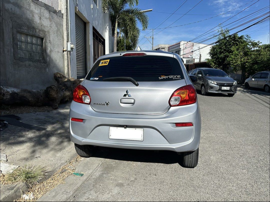 Mitsubishi Mirage GLX Auto (Category: Used Cars) located in Manila. Submitted by patsanityyy (Listing ID 1471135932, Image 2). Description: Mitsubishi Mirage 2018 GLX - Hatchback Automatic 43K mileage only Complete original papers on hand Registered 2027 Issue: scratches Slight negotiable Biñan, Laguna.