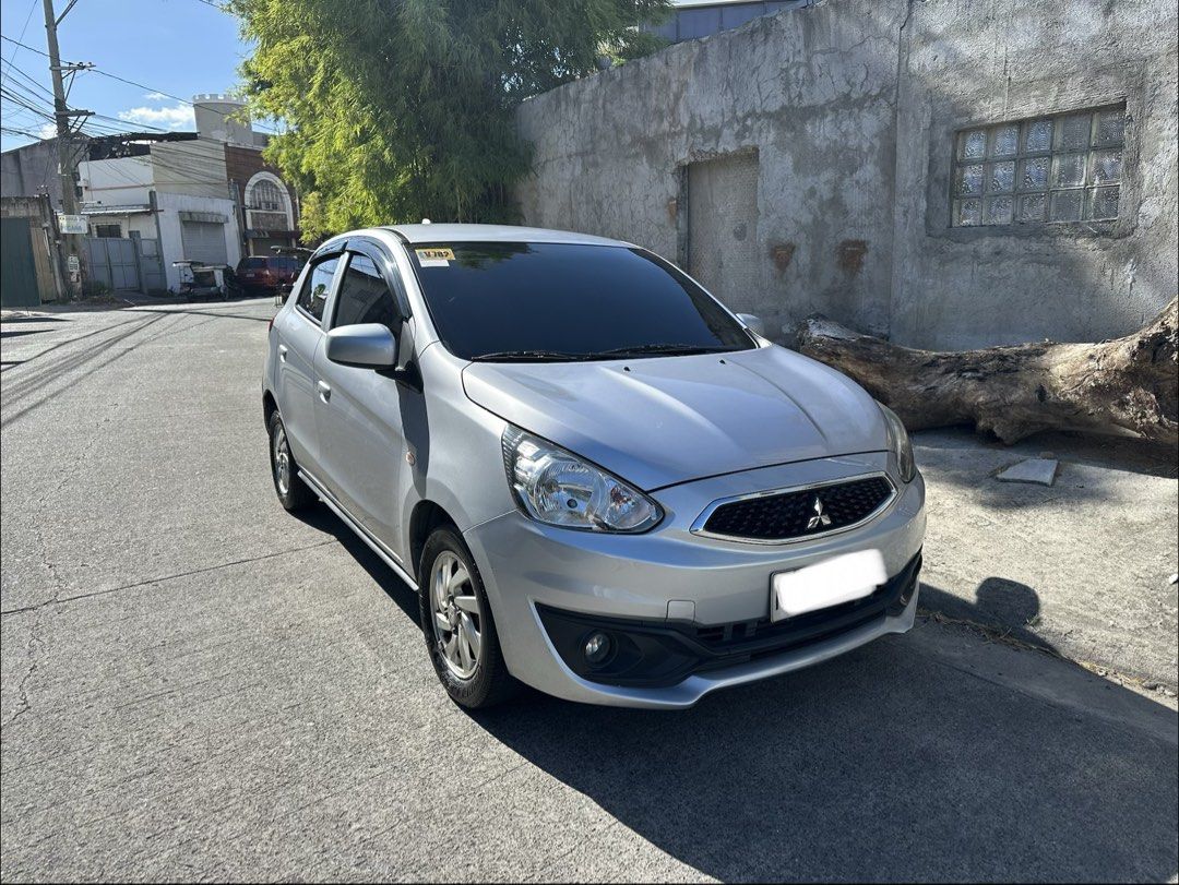 Mitsubishi Mirage GLX Auto (Category: Used Cars) located in Manila. Submitted by patsanityyy (Listing ID 1471135932, Image 1). Description: Mitsubishi Mirage 2018 GLX - Hatchback Automatic 43K mileage only Complete original papers on hand Registered 2027 Issue: scratches Slight negotiable Biñan, Laguna.