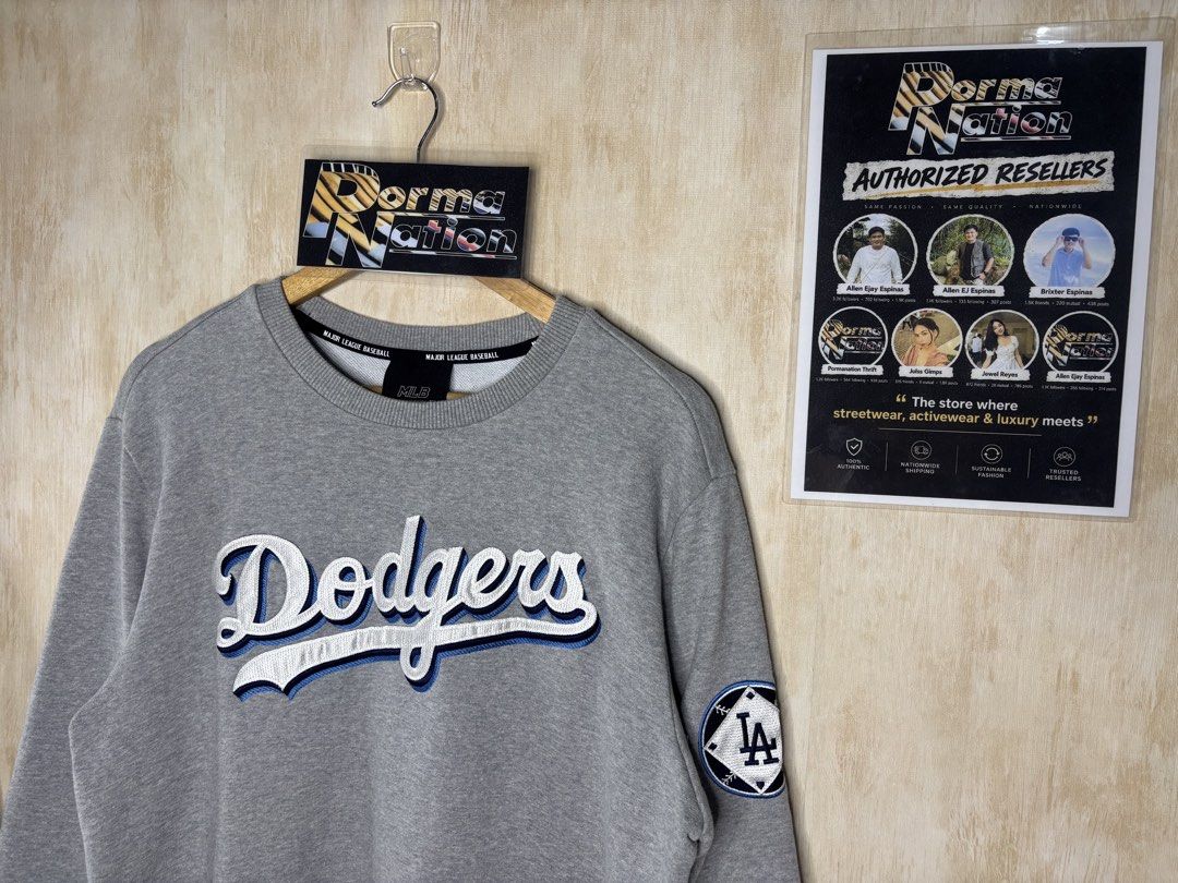 MLB DODGERS CREWNECK (Category: Sleep and Loungewear) located in Cabuyao City. Submitted by pormanation-thrift-store (Listing ID 1471212850, Image 3). Description: MLB DODGERS CREWNECK Condition: LIKE NEW Color rate: 10/10 (PWEDE SA MASELAN) Size: BEST FIT MEDIUM LOOSE FIT / LARGE SLIM Dimes: 21.5”Wx28”L Issue: NONE‼️ Price: 1200.