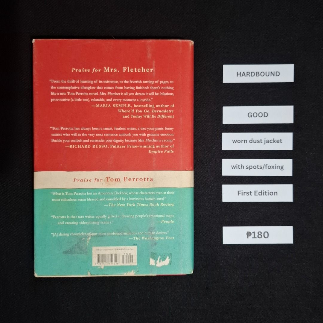 Mrs. Fletcher by Tom Perrotta - First Edition (Category: Storybooks) located in Marilao. Submitted by moonrisebookshopph (Listing ID 1471146981, Image 2). Description: .