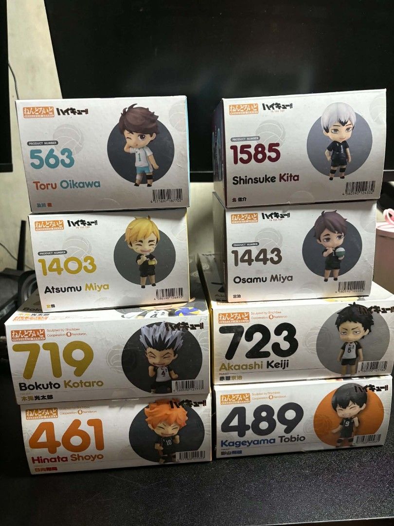 Nendoroids Blue Lock/Haikyuu/Hunter X Hunter (Category: Figurines & Statues) located in Manila. Submitted by collectorsgarage.ph (Listing ID 1471230473, Image 3). Description: For Sale Nendoroids‼️ Blue Lock ⚽ MISB lahat - 1998 Isagi Yoichi - 2658 Bachira Meguru - 2056 Nagi Seishiro - 2327 Itoshi Rin - 2851 Itoshi Sae - 2326 Mikage Reo Haikyu!! 🏐 BIB lahat - 461 Hinata Shoyo - 489 Kageyama Tobio - 563 Oikawa Toru - 719 Bokuto Kotaro - 723 Akaash