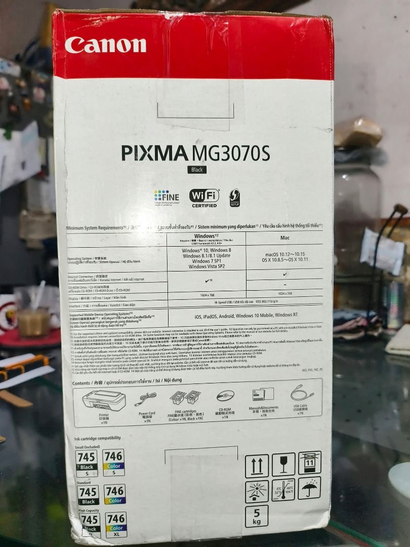 [Never Used] Canon MG3070S Printer - Print / Scan / Copy / WiFi (Category: Printers, Scanners & Copiers) located in Imus. Submitted by dracox_21 (Listing ID 1471281245, Image 2). Description: .