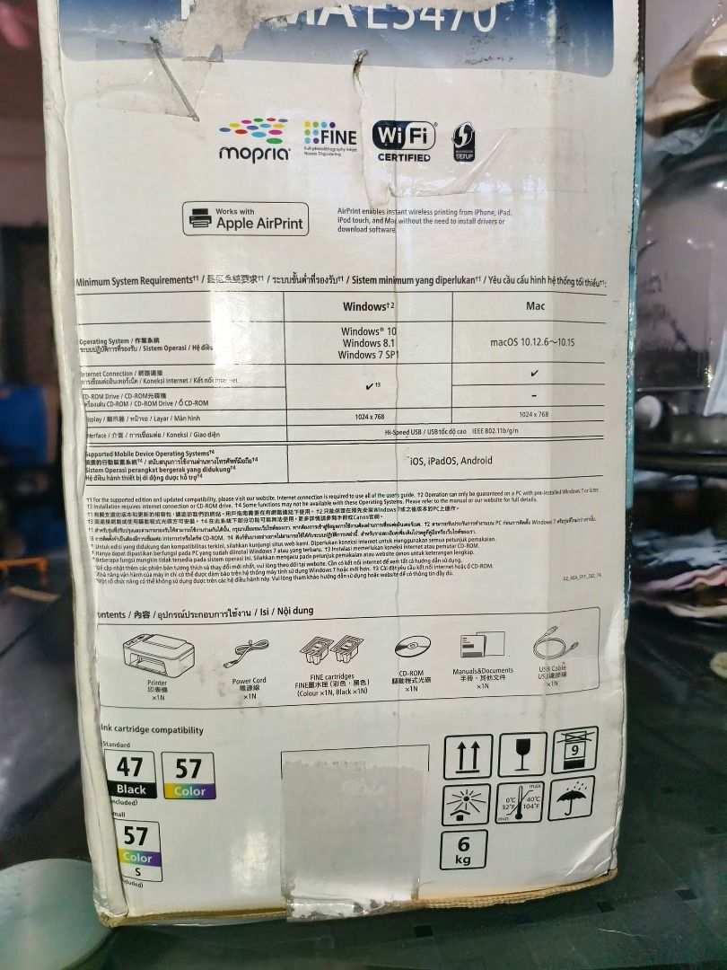 [Never Used] Canon PIXMA E3470 Wireless Printer Copy, Scan, Wifi (Category: Printers, Scanners & Copiers) located in Imus. Submitted by dracox_21 (Listing ID 1471279242, Image 2). Description: .