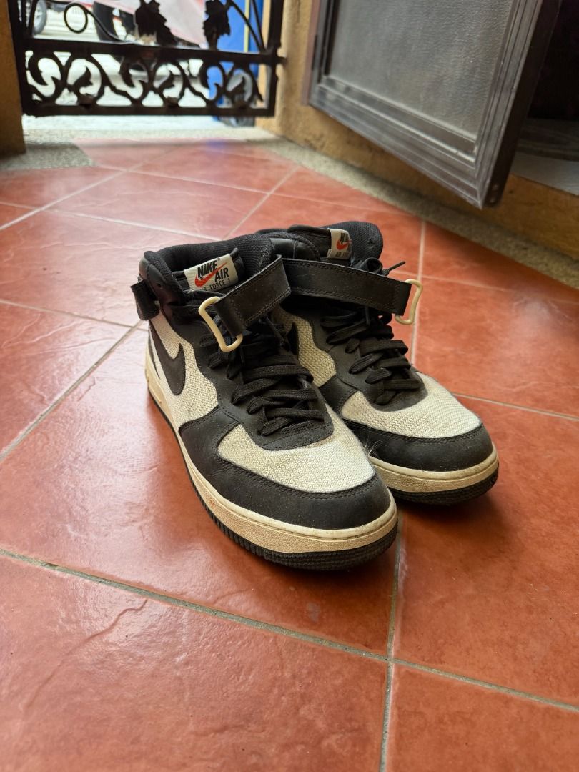 Nike Air Force 1 Size 10 (Category: Sneakers) located in Cebu City. Submitted by khlarkmangelaya (Listing ID 1471222998, Image 3). Description: FOR SALE: Nike Air Force 1 Mid/High cut ₱2250 (Negotiable) Size: US 10 / UK 9 / EUR 44 / 28cm Style code: 315123-037 (check the inner tag pic) Dark grey suede with off white woven canvas panels, classic ankle strap Best for casual everyday wear, streetwear fits, and AF1 fans who want the mid cut look RFS: