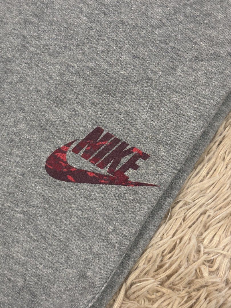 Nike Grey Sweatpants Drawstring Joggers Size 34 (Category: Joggers) located in Cavite. Submitted by sidirvinp76902 (Listing ID 1471207163, Image 2). Description: - Brand: Nike - Color: Grey with black drawstring and red/black patterned swoosh logo - Fit: Comfortable wide leg style - Measurements: 34" waist, 41" length, 9" leg hole - Condition: Excellent / Pre-loved (ready to wear) - Mode of Payment: GCash, BPI, or Bank Transfer - Shipping: Via J&