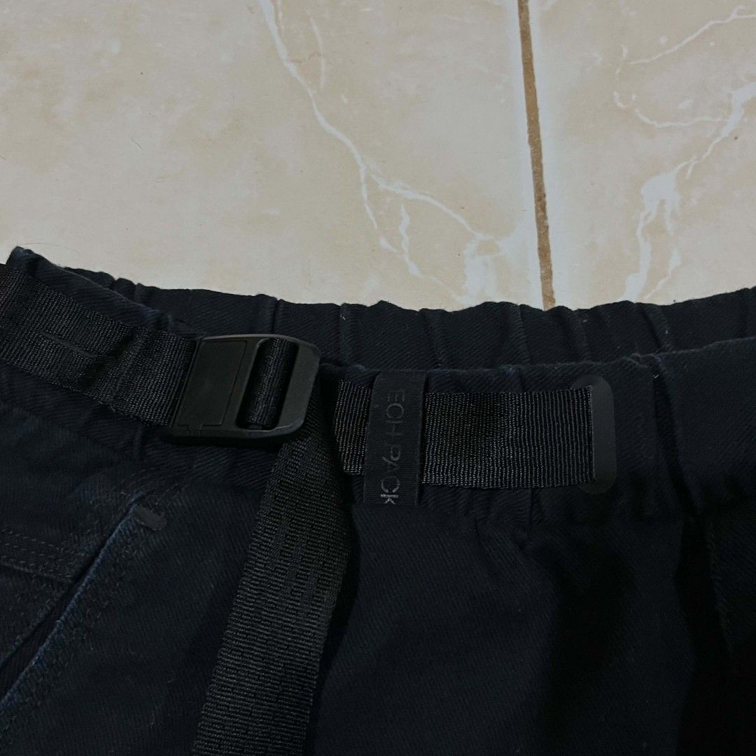 Nike Tech Pack Black Belted Pants Size L (Category: Joggers) located in Cagayan de Oro. Submitted by lootfindzzzz (Listing ID 1471232490, Image 2). Description: - Brand: Nike Tech Pack - Model/Style Code: DQ4297-010 - Color: Black - Size: Large (L) - Fit: Straight leg, versatile for casual or outdoor wear - Features: Integrated tactical buckle belt, elastic waistband, and multiple back pockets - Branding: Subtle Nike leg logo and Tech Pack detail