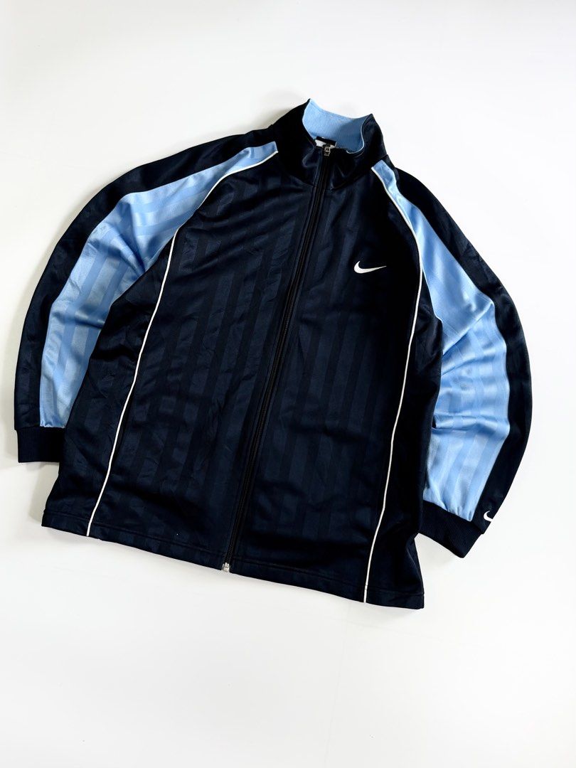 nike track jacket two tone (Category: Activewear) located in Manila. Submitted by styleandfly191238 (Listing ID 1471158842, Image 3). Description: length-28 width-23 issue none conditions like new color rate 10/10 flawless better in personal fav piece unli vc and vouch for your assurance chck free!.