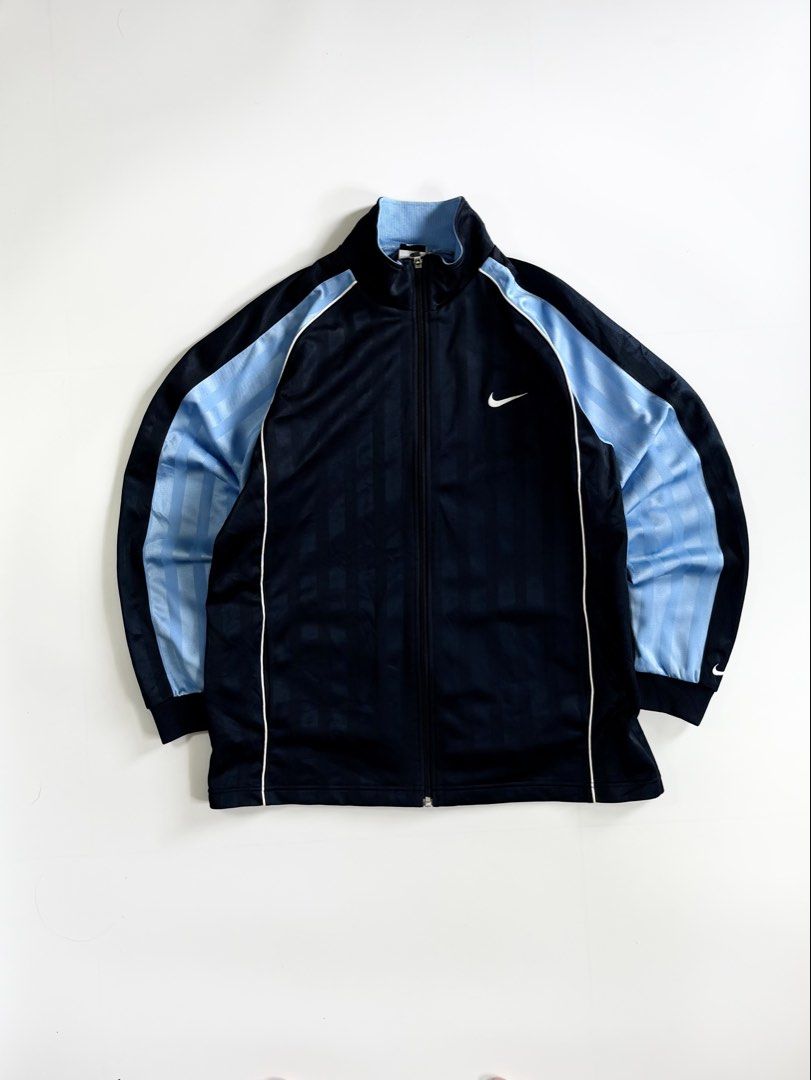 nike track jacket two tone (Category: Activewear) located in Manila. Submitted by styleandfly191238 (Listing ID 1471158842, Image 1). Description: length-28 width-23 issue none conditions like new color rate 10/10 flawless better in personal fav piece unli vc and vouch for your assurance chck free!.