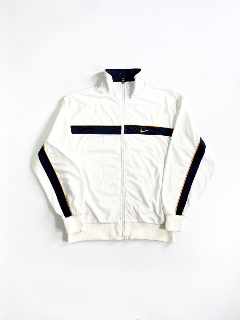nike track jacket two tone (Category: Coats, Jackets and Outerwear) located in Manila. Submitted by styleandfly191238 (Listing ID 1471160436, Image 1). Description: length-27 width-24 issue none conditions like new color rate 10/10 flawless better in personal fav piece unli vc and vouch for your assurance chck free!.