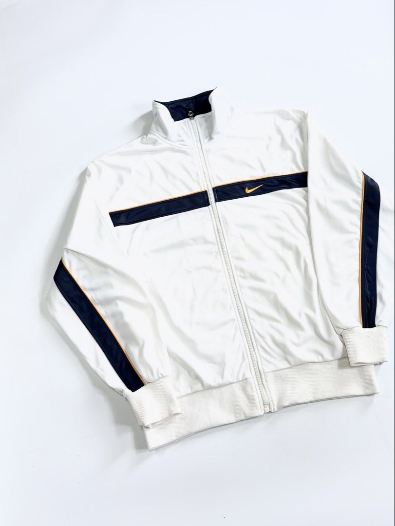 nike track jacket two tone (Category: Coats, Jackets and Outerwear) located in Manila. Submitted by styleandfly191238 (Listing ID 1471160436, Image 2). Description: length-27 width-24 issue none conditions like new color rate 10/10 flawless better in personal fav piece unli vc and vouch for your assurance chck free!.