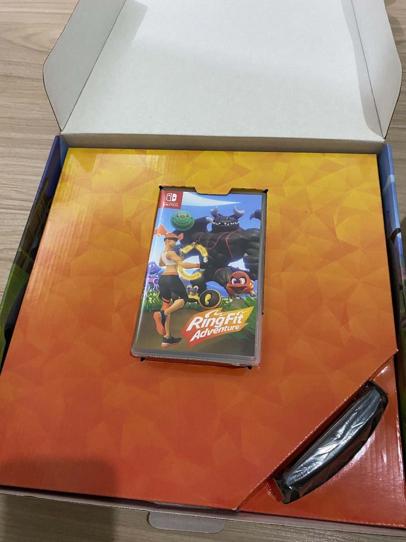 Nintendo Switch Ring Fit Adventure Full Set (Category: Nintendo) located in Pasay City. Submitted by red.aries199x (Listing ID 1471275676, Image 2). Description: - Item: Ring Fit Adventure for Nintendo Switch - Condition: Brand new, opened only to check contents (Unused) - Inclusions: Physical game card in original case, Ring-Con accessory, and leg strap - Packaging: Comes in its original box - Perfect for getting fit while gaming at home!.